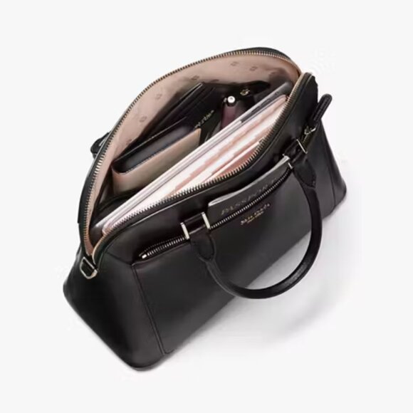Kate Spade Louise Dome Satchel Medium Leather Crossbody Top Handle Bag Tamarillo - Picture 8 of 10